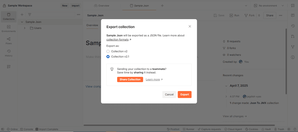 Postman Export